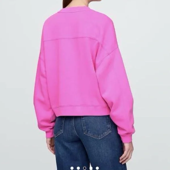 Hot Pink VintageSoft Sweatshirt from GAP. - Picture 2 of 13